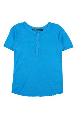 Miki Miette Kids' Pauli Short Sleeve Henley in French Blue