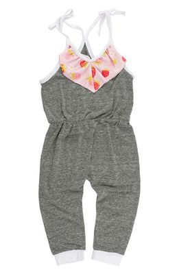 Miki Miette Livia Racerback Tank Jumpsuit in Strawberry Fields