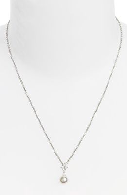 Mikimoto 'Classic Elegance' Akoya Cultured Pearl & Diamond Necklace in White Gold