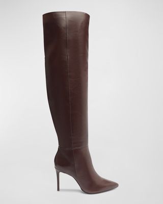 Mikki Leather Over-The-Knee Boots