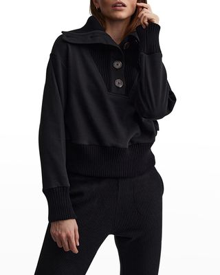 Milan Button-Front Sweatshirt