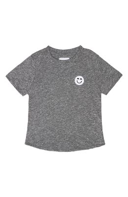 Miles and Milan Kids' Signature Patch T-Shirt in Heather Grey