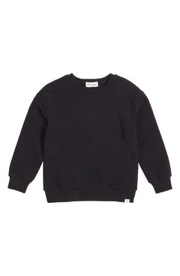 MILES BABY Kids' Basic Organic Cotton Terry Sweatshirt in Black