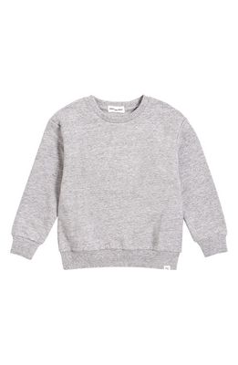 MILES BABY Kids' Basics Stretch Cotton Pullover Sweatshirt in Grey