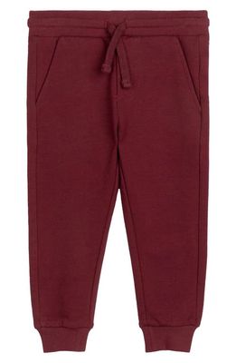 MILES BABY Kids' French Terry Joggers in Bur Burgundy
