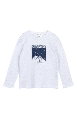 MILES BABY Kids' Snow Patrol Long Sleeve Graphic T-Shirt in Light Heather Grey