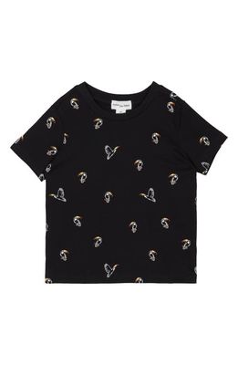 MILES BABY Kids' Toucan Print Organic Cotton T-Shirt in Black