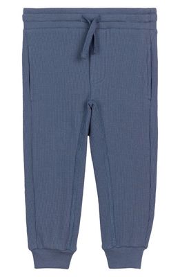 MILES BABY Kids' Waffle Knit Joggers in Blue