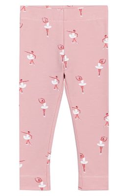 MILES THE LABEL Ballerina Print Jersey Leggings in Pink
