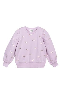MILES THE LABEL Filly Print French Terry Sweatshirt in Purple