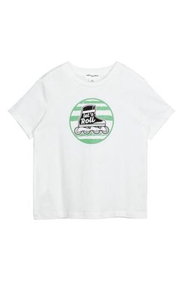 MILES THE LABEL Kids' Let's Roll Organic Cotton Graphic T-Shirt in 101 Off White