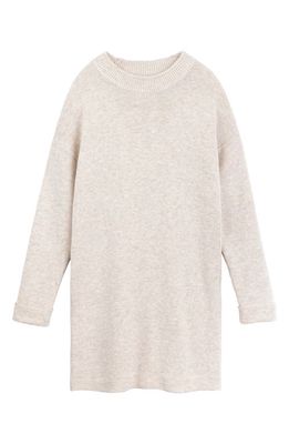 MILES THE LABEL Kids' Long Sleeve Sweater Dress in 105 Heather Beige