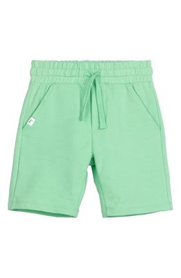 MILES THE LABEL Kids' Stretch Organic Cotton Drawstring Shorts in 800 Green