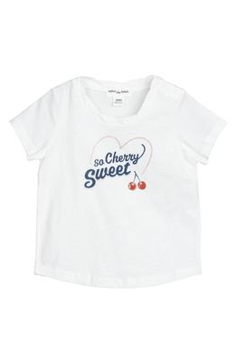 MILES THE LABEL So Cheery Sweet Organic Cotton Graphic Tee in 101 Off White