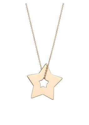 Milky Way Open Star 18K Rose Gold Necklace