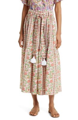 MILLE Franoise Floral Stripe Cotton Skirt in Avignon Floral