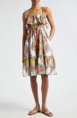 MILLE Tippy Ruffle Cotton Sundress in Kaleidoscope 