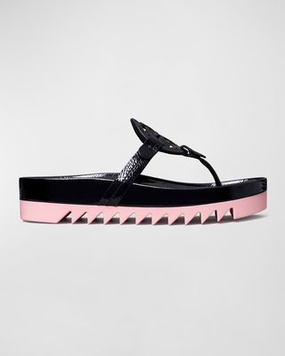 Miller Cloud Patent Leather Thong Sandals