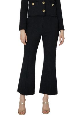 Milly Betsy Bouclé Flare Pants in Black