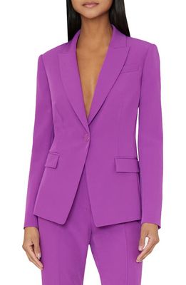 Milly Cady Avery One-Button Blazer in Vivid Violet