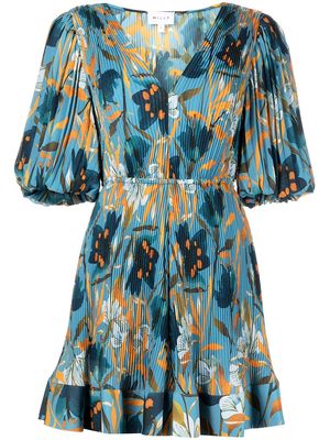 Milly Ellie floral-print mini dress - Blue