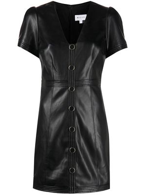 Milly Isabelle Vegan leather dress - Black