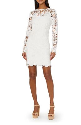 Milly Nessa Long Sleeve Lace Dress in White