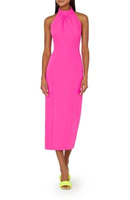 Milly Noor Cady Midi Dress in Pink