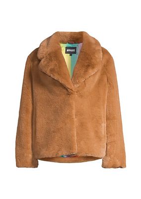Milly Plant-Based Faux-Fur Coat