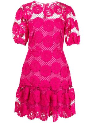 Milly Yasmin Gerber appliqué mini dress - Pink