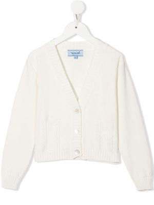 MIMI cable-knit cardigan - White
