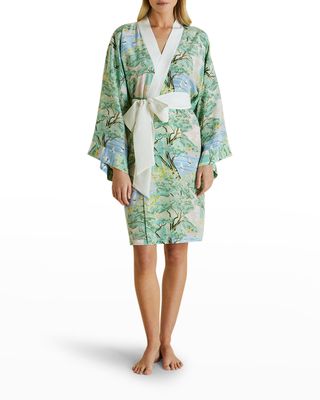 Mimi Printed Silk Robe