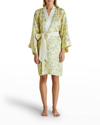 Mimi Silk Floral-Print Robe