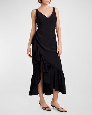 Mimi Sleeveless Midi Wrap Dress