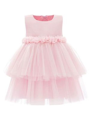 Mimi Tutu floral-embellished tulle-skirt dress - Pink