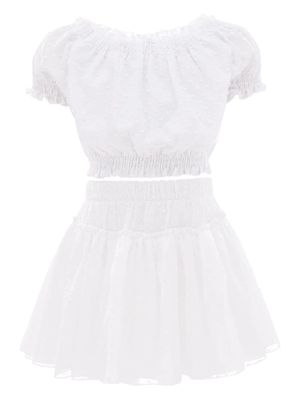 Mimi Tutu St. Tropez swiss-dot dress set - White