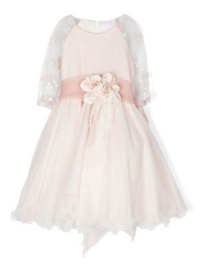 Mimilù blush floral special occasion dress - Pink