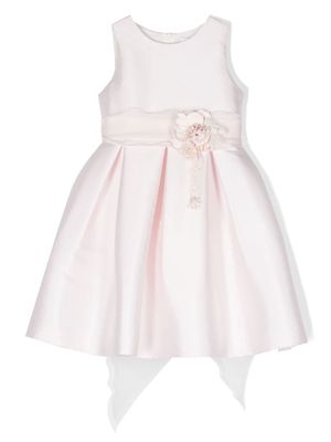 Mimilù corsage-detail sleeveless dress - Pink