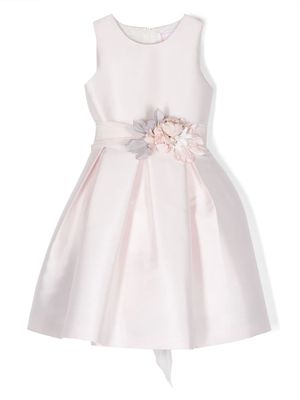 Mimilù MIkado floral-detail dress - Pink