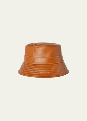 Mina Leather Bucket Hat