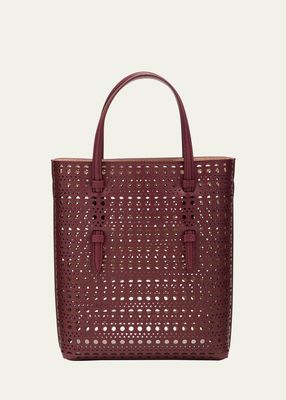 Mina North-South Tote Bag in Vienne Straight Perforated Leather