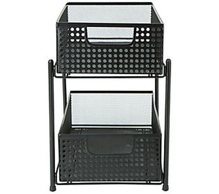 Mind Reader 2-Tier Metal Mesh Heavy Duty Organi zer Drawer