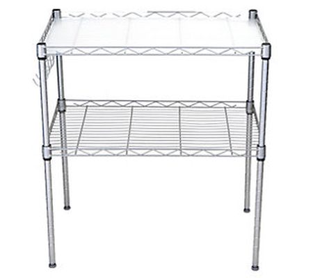 Mind Reader 2-Tier Metal Rack Utility Shelf