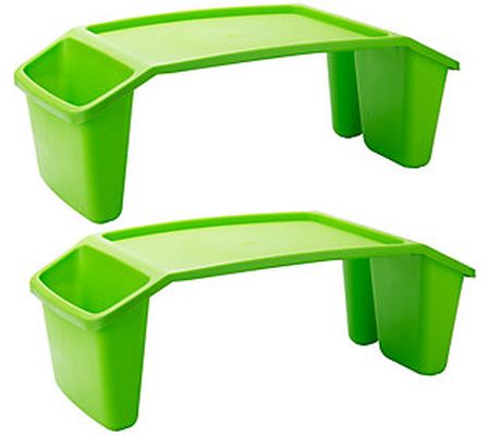 Mind Reader Plastic Kids' Lap Desk Green, 2-Pac k