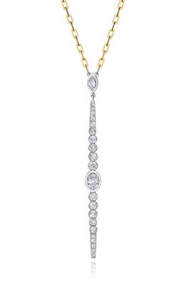 Mindi Mond Diamond Bar Pendant Necklace in 18K Yg