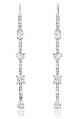 Mindi Mond Fancy Cut Diamond Drop Earrings in White Gold/Diamond