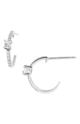 Mindi Mond Fancy Diamond Huggie Hoop Earrings in 18K Wg
