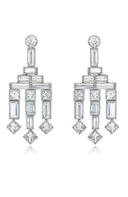 Mindi Mond Frenchie Diamond Chandelier Earrings in Platinum