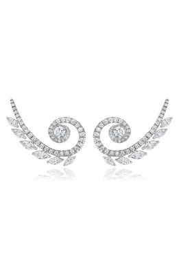 Mindi Mond Icon Diamond Fibonacci Earrings in 18K White Gold