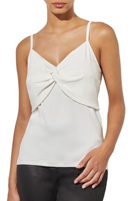 Ming Wang Knot Detail Jersey Camisole in White